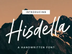 hisdella a handwritten font h9aadsb