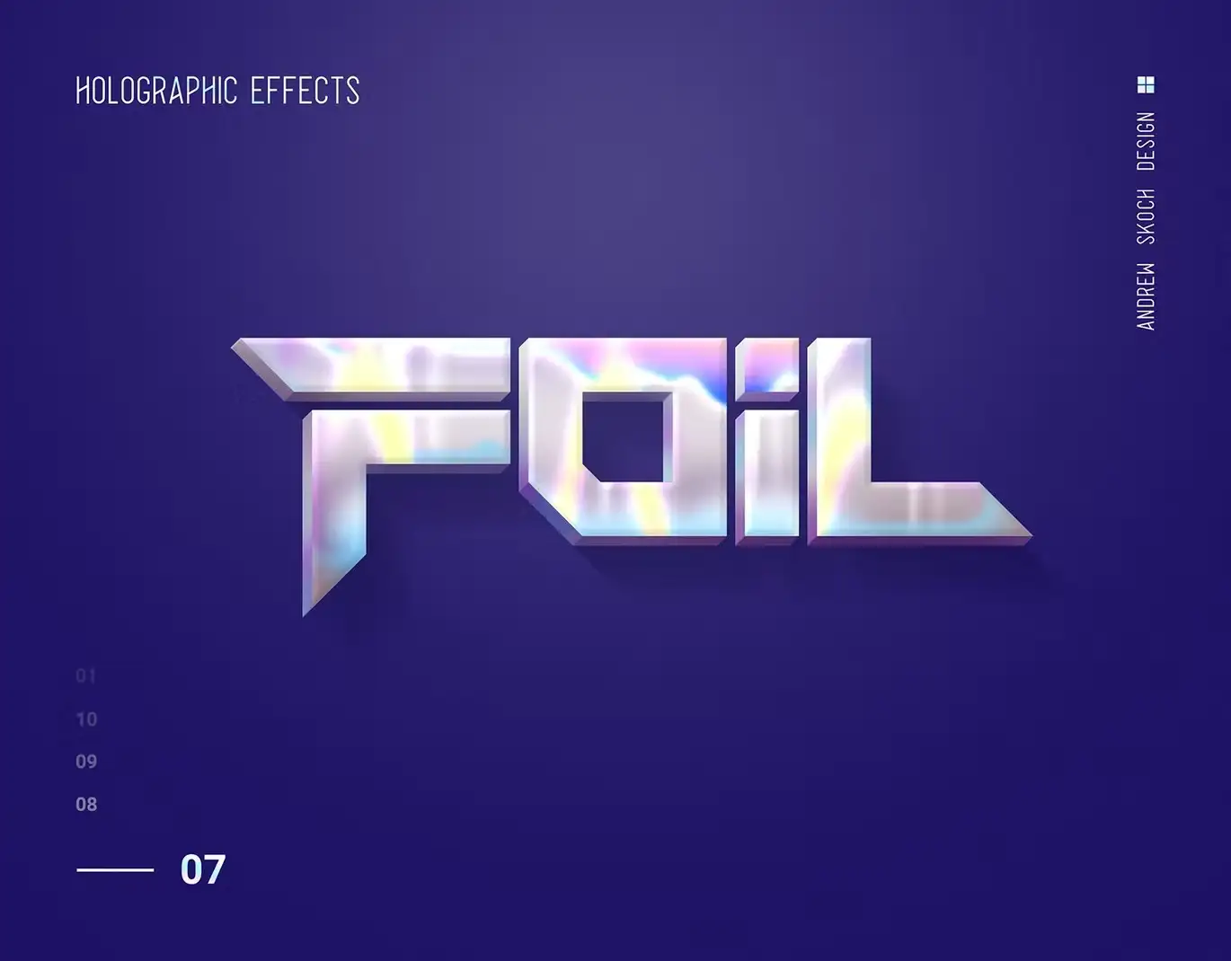 Holographic Text-10 Psd 6 holographic text 10 psd 3