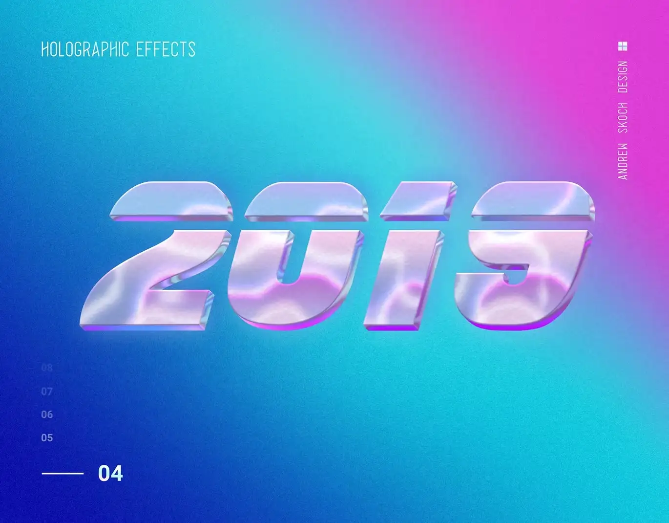 Holographic Text-10 Psd 11 holographic text 10 psd 5