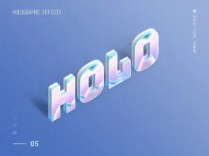 holographic text 10 psd 7