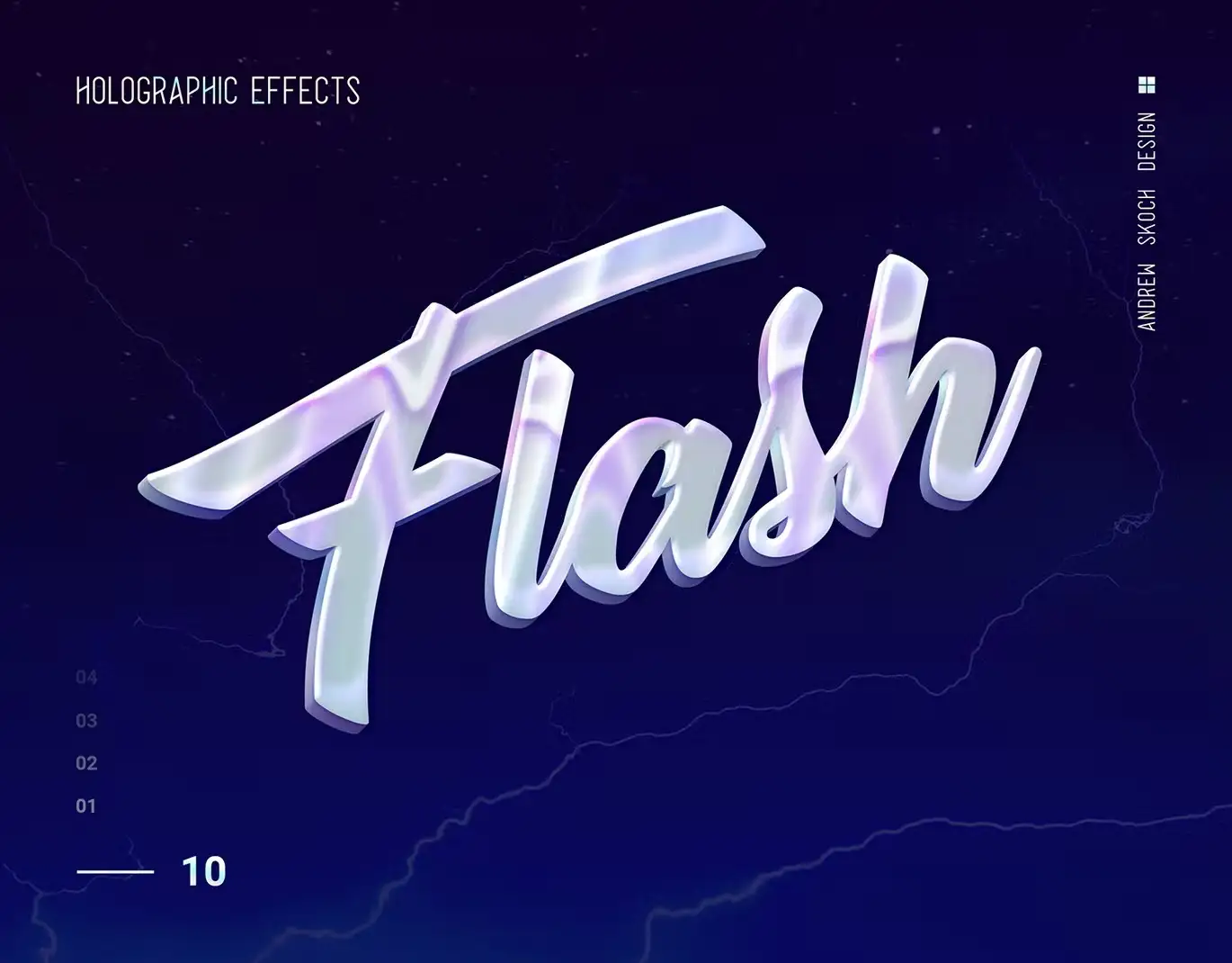 Holographic Text-10 Psd 5 holographic text 10 psd 8