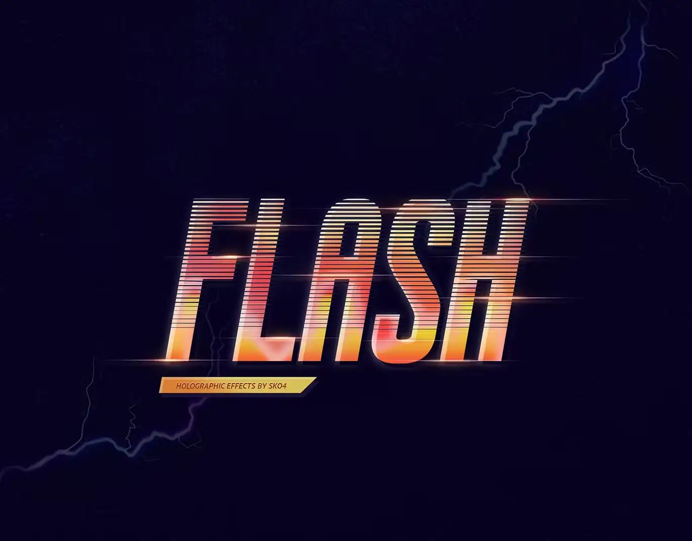 Holographic Text Effects - 10 PSD 5 holographic text effects 10 psd 4