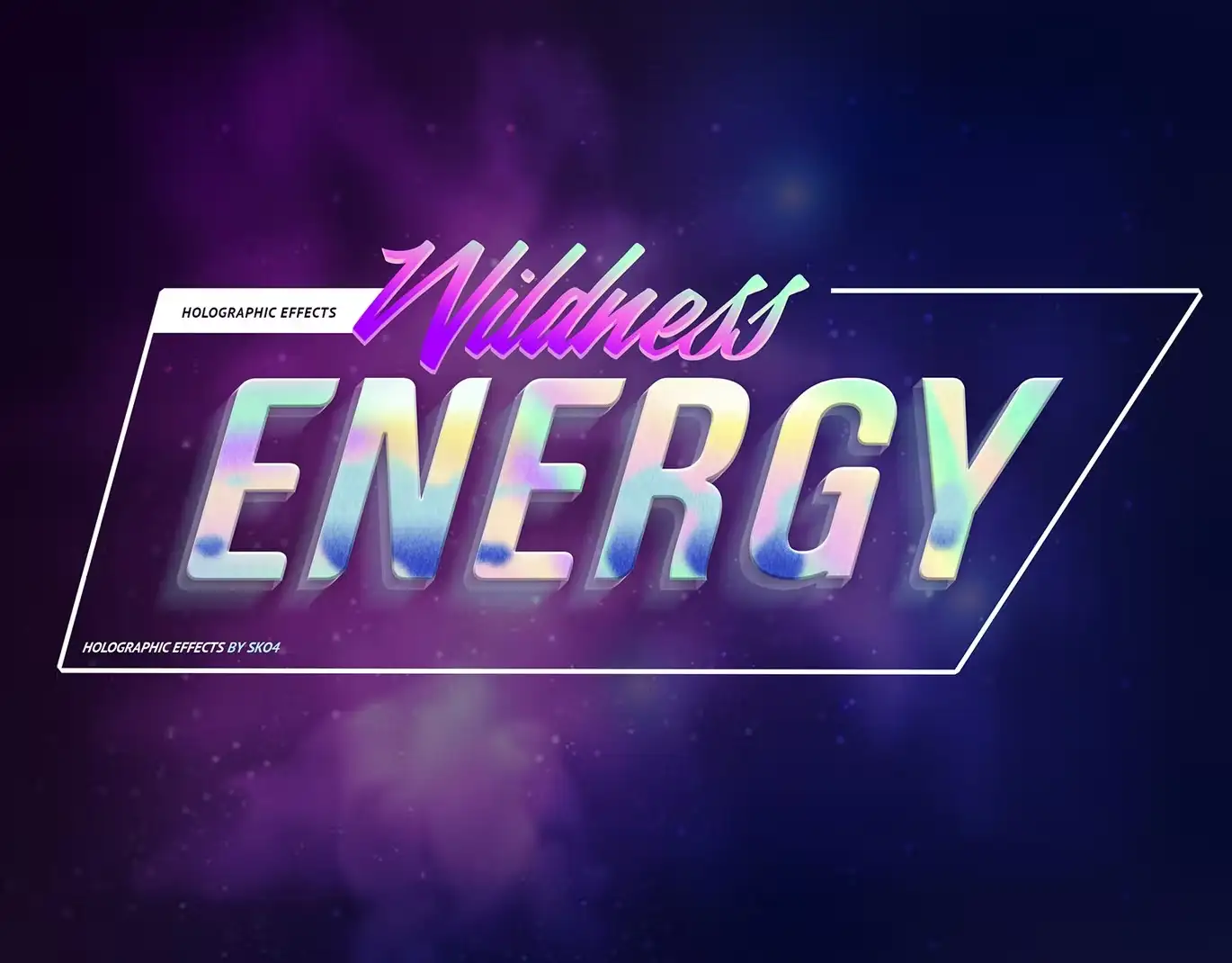 Holographic Text Effects - 10 PSD 7 holographic text effects 10 psd 5