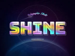 holographic text effects 10 psd 6
