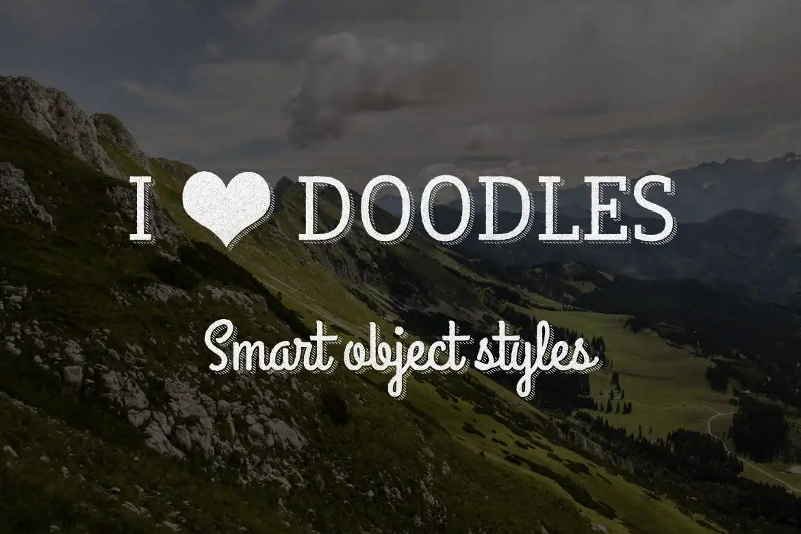 I ♥ Doodles — Hand Drawn Photoshop Styles 3 i doodles hand drawn photoshop styles 2