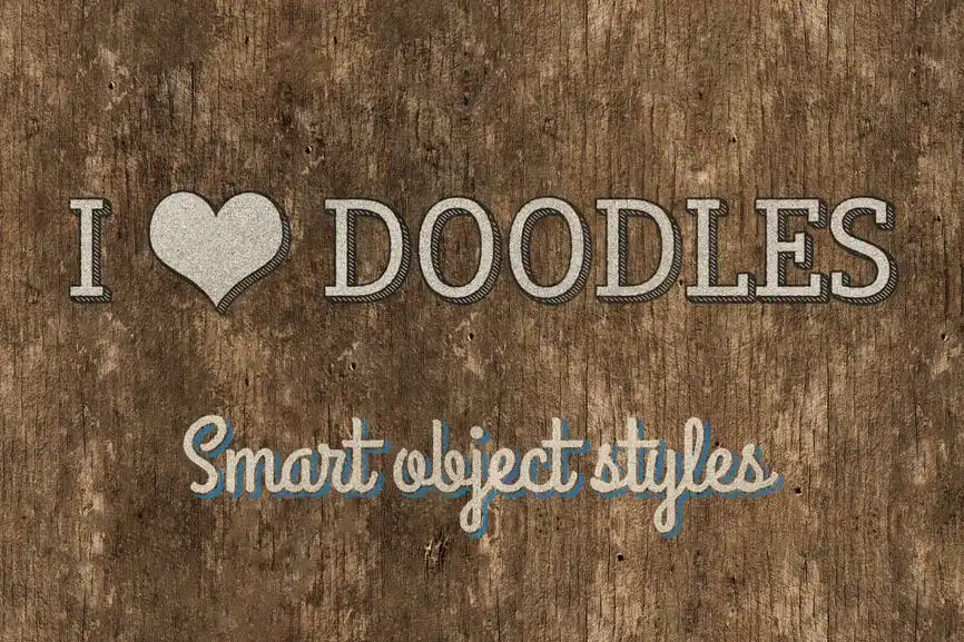 I ♥ Doodles — Hand Drawn Photoshop Styles 5 i doodles hand drawn photoshop styles 5