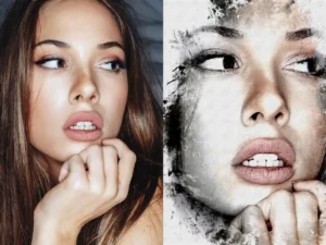 ink smudge effect photoshop action 4