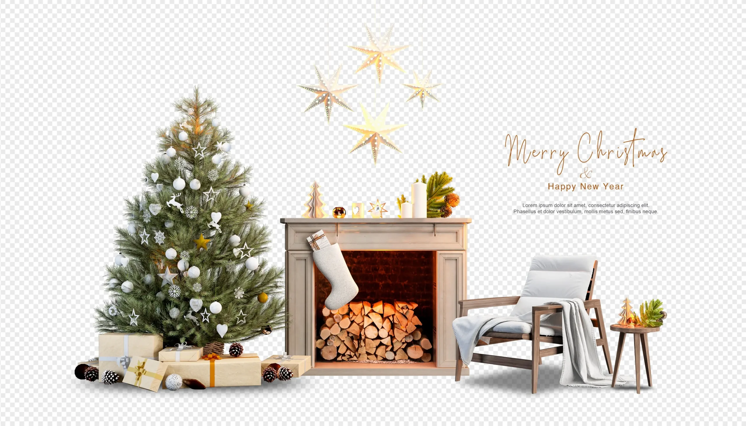 Interior With Christmas Tree