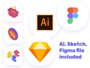 isometric illustration e commerce and marketing set3