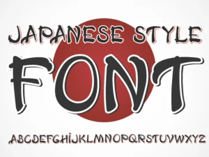 japanese otf vintage label font