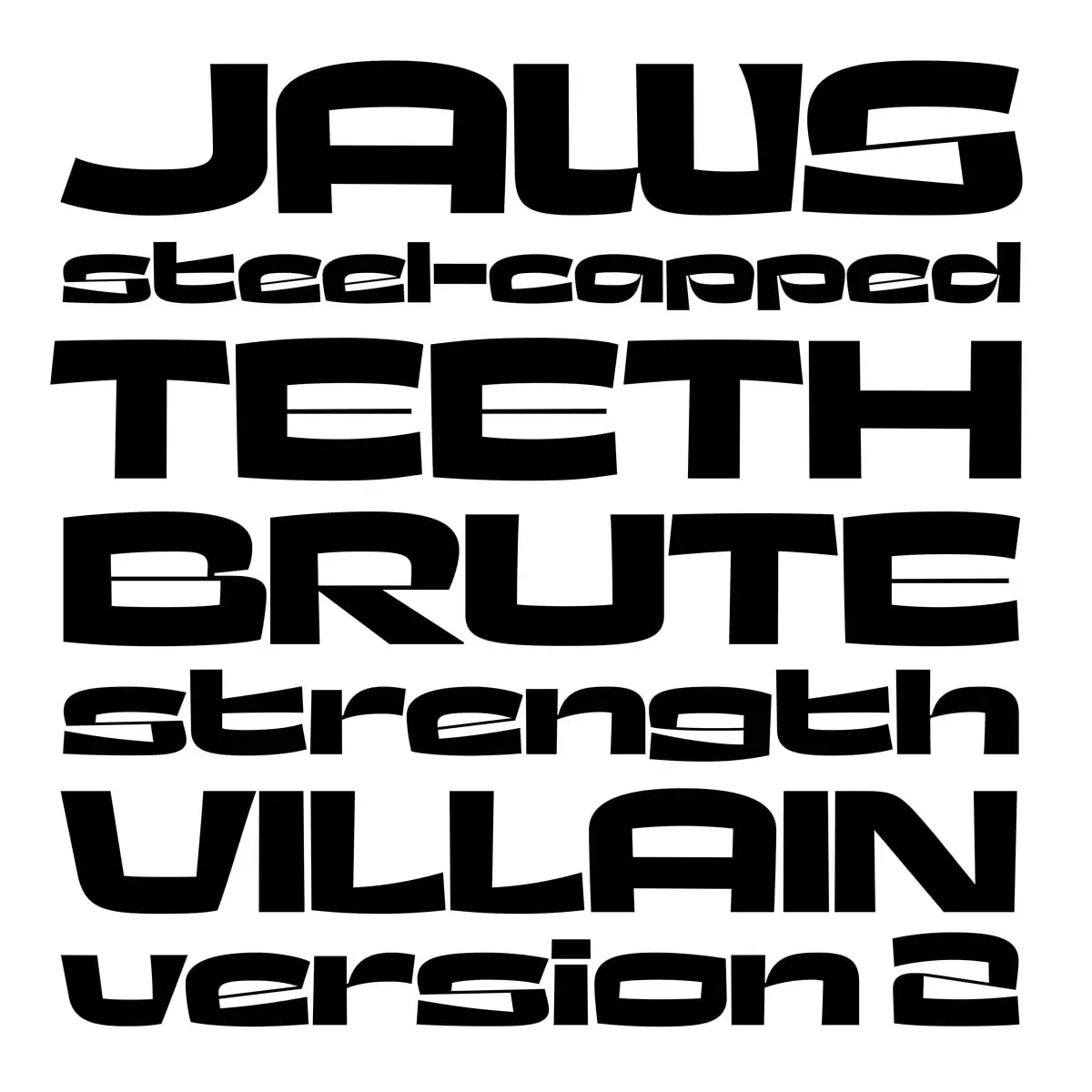 Jaws Font 1 jaws font 2