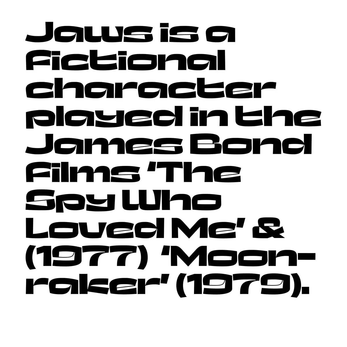 Jaws Font 3 jaws font 4