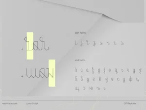 juxta script by naum type foundry 7xotf 4