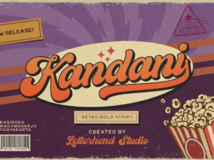 kandani retro bold script