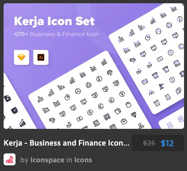 Kerja Business and Finance Icon Set