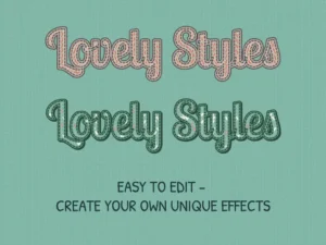 knitted text effects graphic styles 4
