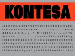 kontesa display typeface 2