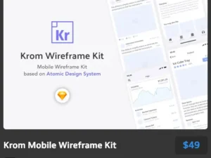 krom mobile wireframe kit
