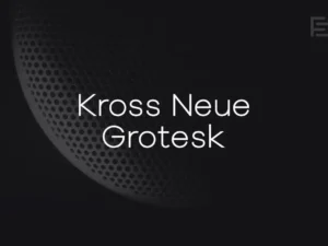 kross neue grotesk minimal sans serif typeface