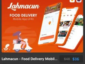 lahmacun food delivery mobile app ui kit