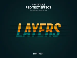 layers cut and sliced paper text effect