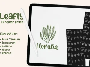 leafly procreate stamp brush 2