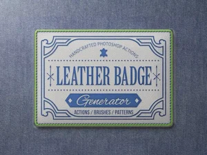 leather badge generator photoshop actions 9