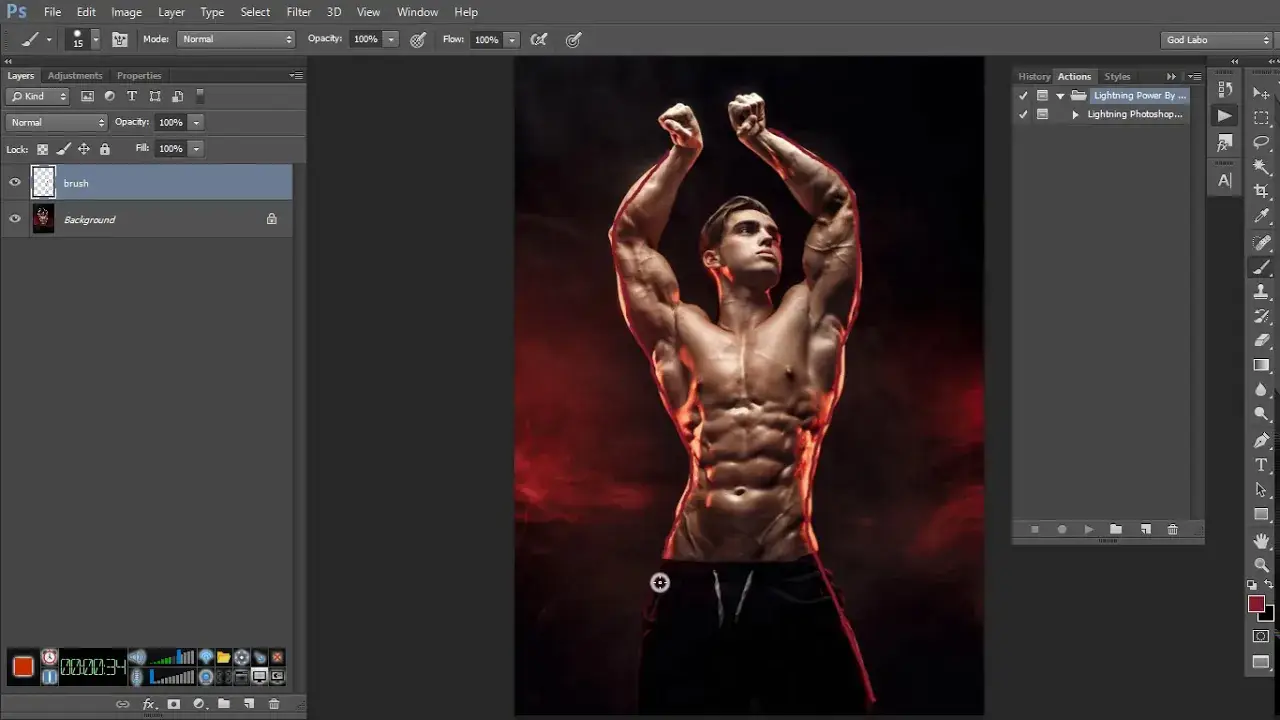 Lightning Power Photoshop Action