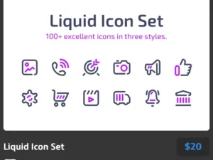 liquid icon set