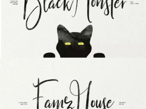 little kittens brush calligraphy font