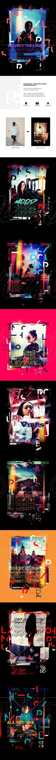 Lomography Typography Poster Photoshop Action 3 lomography typography poster photoshop action 1