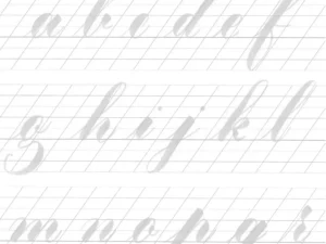 lowercase tombow practice sheet 12mm x height