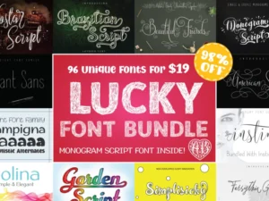 lucky font bundle