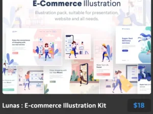 lunas e commerce illustration kit