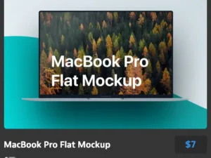 macbook pro flat mockup