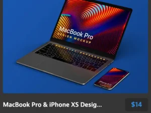 macbook pro iphone xs design mockup 2