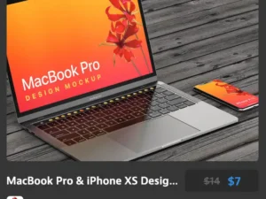 macbook pro iphone xs design mockup