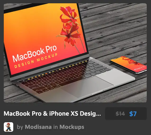 MacBook Pro & iPhone XS Design Mockup
