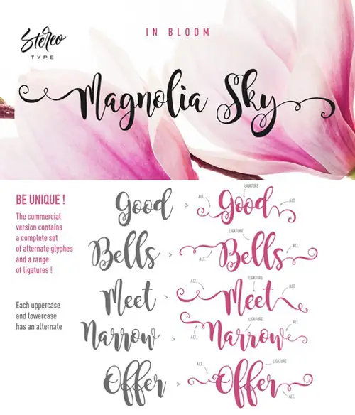 Magnolia Sky Font