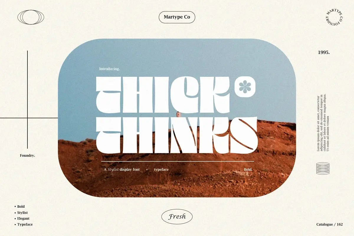 Martype Co-Thick Thinks (Display Font) 3 martype co thick thinks display font