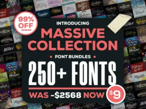 massive collection fonts bundle