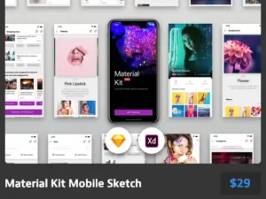 material kit mobile sketch