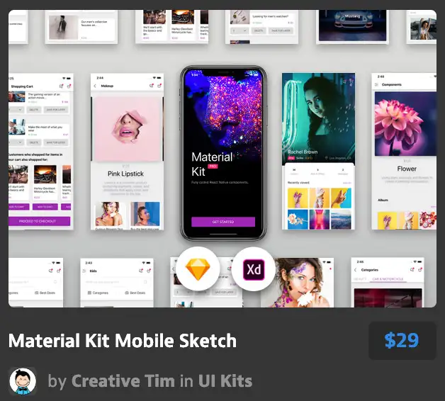 Material Kit Mobile Sketch