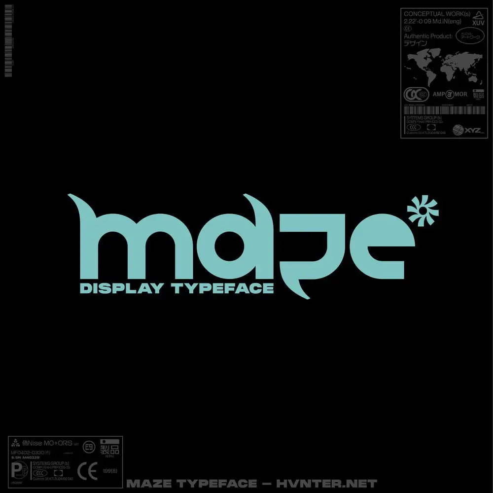 Maze Typeface By Hvnter