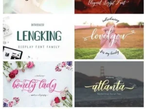 mega bundle 23 beautiful script fonts
