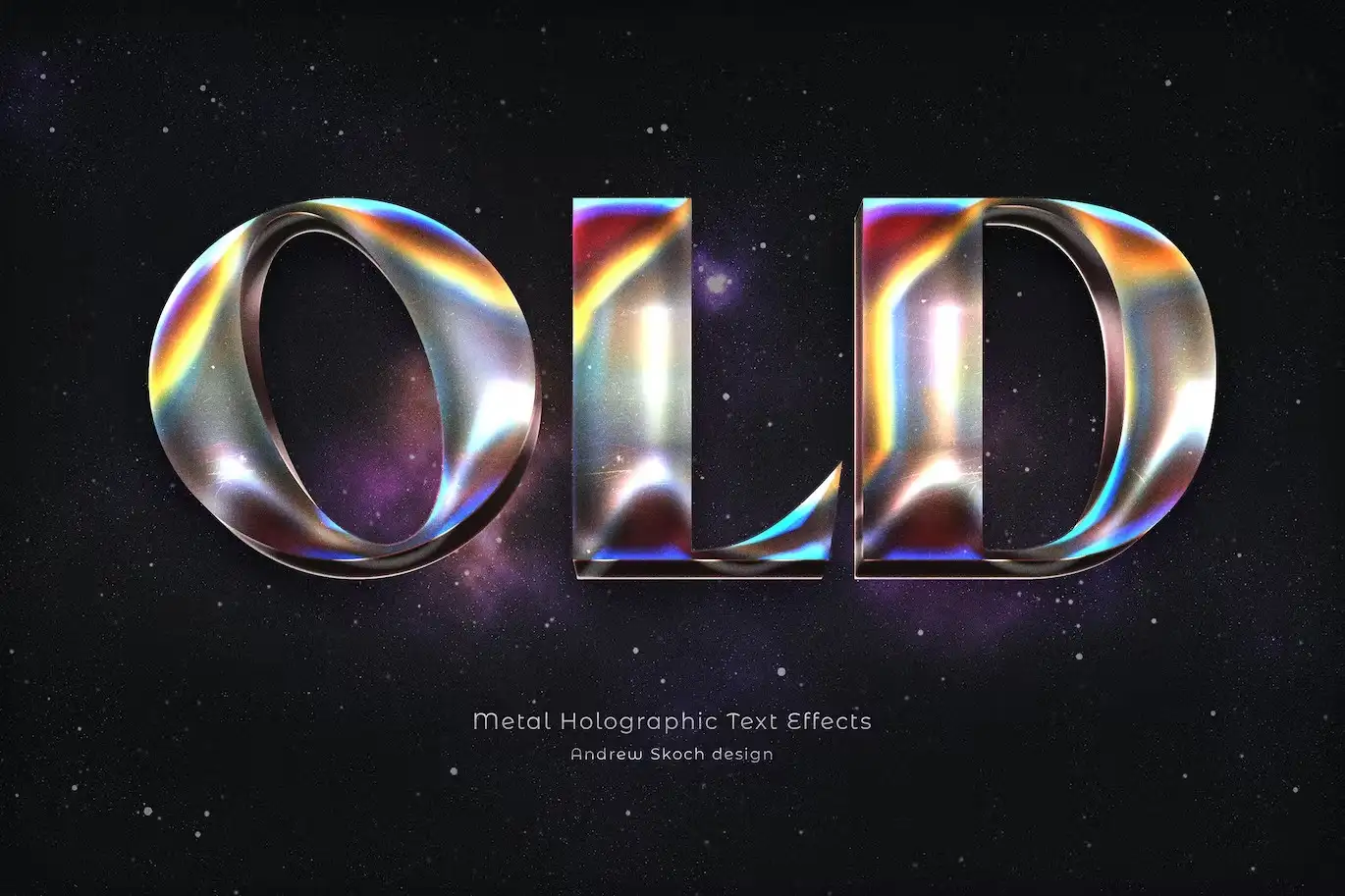 Metal Holographic Text Effects 3 metallic holographic text effects 4