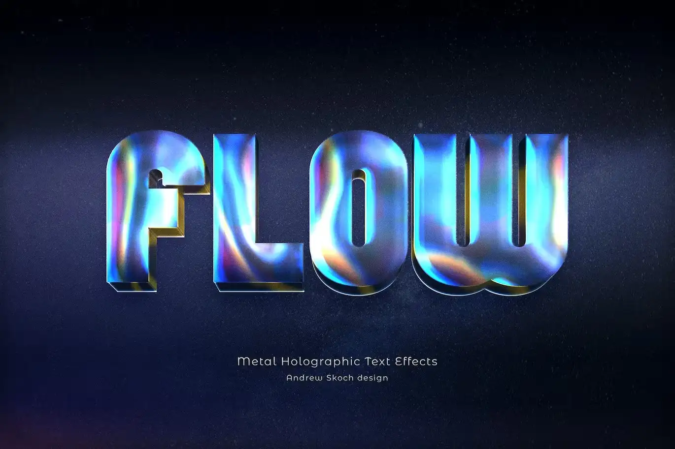 Metal Holographic Text Effects 5 metallic holographic text effects 8