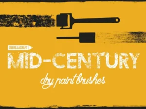 mid century brushes for illustrator