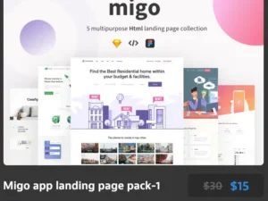 migo app landing page pack 1 2