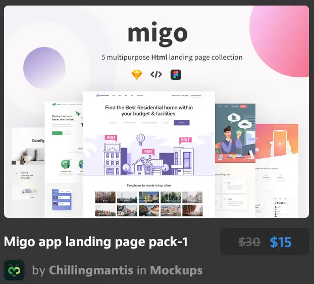 Migo app landing page pack-1